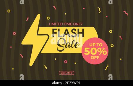 Flash Verkauf Banner Vorlage Design.Vektor-Illustration. Stock Vektor