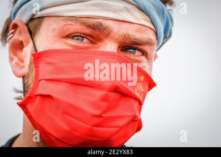 Andujar Manuel (arg), Yamaha, 7240 Team, Quad, Portrait während der 12. Etappe der Dakar 2021 zwischen Yanbu und Jeddah, in / LM Stockfoto