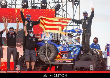 418 Abel Eric (Fra), Manez Christian (Fra), Can-am, BBR/Mercier, SSV Serie - T4, Portrait während der Abschlussfeier auf dem Podium / LM Stockfoto