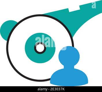 avatar mit reffere Pfeife Coaching Half Line Stil Ikone Stock Vektor