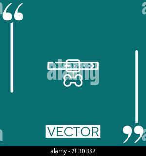 Symbol für den Kragenvektor Lineares Symbol. Bearbeitbare Konturlinie Stock Vektor