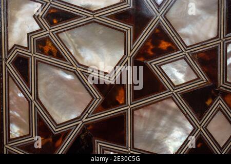 Osmanische Kunst Beispiel Perlmutt Inlays Stockfoto