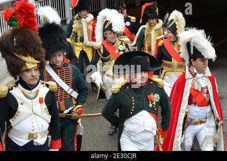 Frankreich, Golfe Juan, die Zeremonie der Napoléon Landung Wiederherstellung jedes Jahr im märz Napoléon Rückkehr von Elbe-Insel, um die Macht in Frankreich zurückzuerobern. Stockfoto