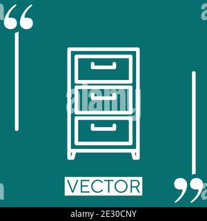 CAB-Vektor-Symbol Lineares Symbol. Bearbeitbare Linie mit Konturen Stock Vektor