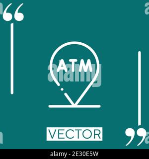 atm-Linear-Symbol. Bearbeitbare Konturlinie Stock Vektor