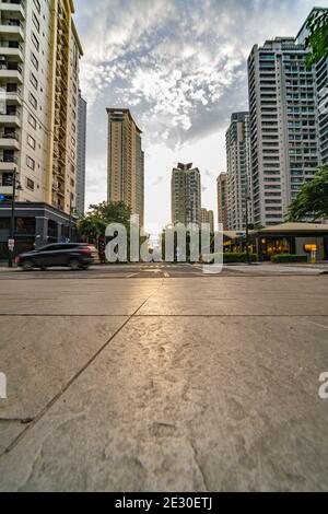 Geschäftsviertel, Bonifacio Global City, Taguig, Metro Manila Stockfoto