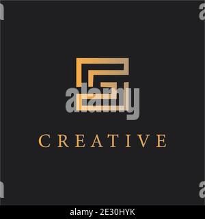 Anfangsbuchstabe G Logo Vektor-Design Stock Vektor