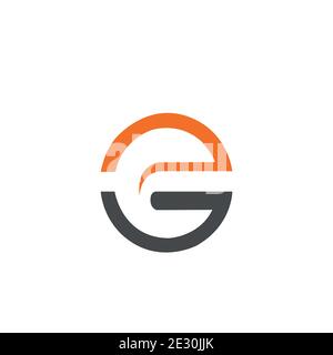 Anfangsbuchstabe G Logo Vektor-Design Stock Vektor