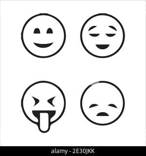 Kreative Emojis Set Kollektion Stock Vektor