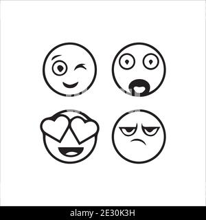 Kreative Emojis Set Kollektion Stock Vektor