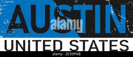 Austin Typografie Design Vektor, für T-Shirt, Poster und andere Verwendungen Stock Vektor