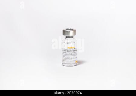 Antalya, TÜRKEI - 16. Januar 2020. Der von SINOVAC hergestellte Coronavirus-Impfstoff Covid-19 Stockfoto