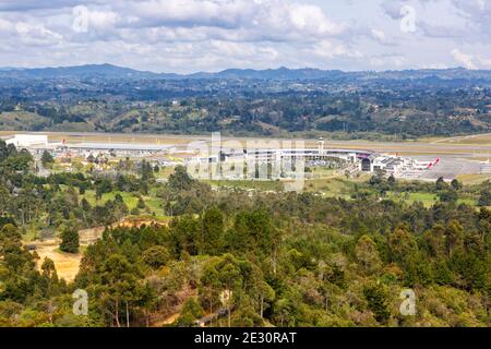 Medellin, Kolumbien - 25. Januar 2019: Überblick über den Flughafen Medellin Rionegro (MDE) in Kolumbien. Stockfoto