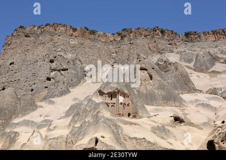 Ruinen der alten Kirche in Selime, Aksaray, Türkei Stockfoto