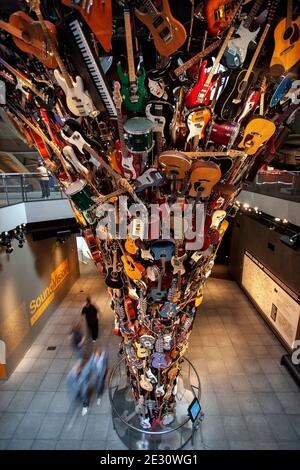 Die Wurzeln und Zweige Skulptur.Künstler:Trimpin.The Music Experience Project Museum.Seattle.USA Stockfoto