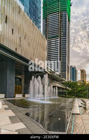 Finanzgeschäftsviertel in Bonifacio Global City, Taguig, Metro Manila Stockfoto