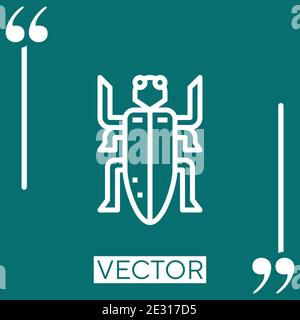 beetle Vektor-Symbol Lineares Symbol. Bearbeitbare Linie mit Konturen Stock Vektor