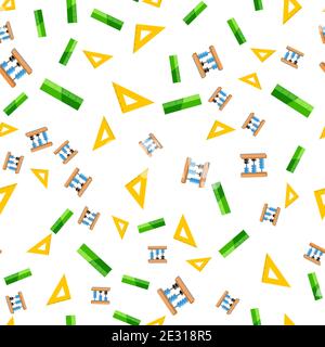 Nahtloses Muster. Abstrakte Illustration Back to School Poster Hintergrund Stockfoto