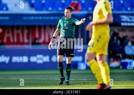 Bologna, Italien. Januar 2021. Mariani (Schiedsrichter Spiel) während Bologna FC vs Hellas Verona, Italienische Fußballserie EIN Spiel in Bologna, Italien, Januar 16 2021 Kredit: Unabhängige Fotoagentur/Alamy Live Nachrichten Stockfoto