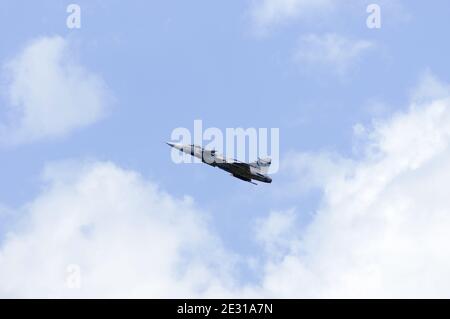 Volkel, Niederlande - 14. Juni 2019: Saab JAS39 Gripen bei einer Flugshow Stockfoto