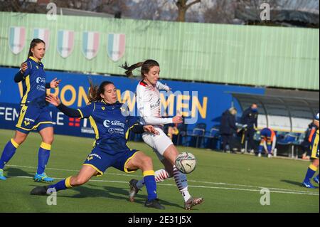 SINERGY Stadium, Verona, Italien, 16 Jan 2021, Caterina Ambrosi (Verona) während Hellas Verona Frauen gegen AC Mailand, Italienischer Fußball Serie A Frauenspiel - Foto Giancarlo Dalla Riva / LM Stockfoto