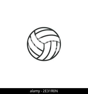 Volleyball-Symbol, Volleyball-Logo isoliert auf weißem Hintergrund. Vektorgrafik. Stock Vektor