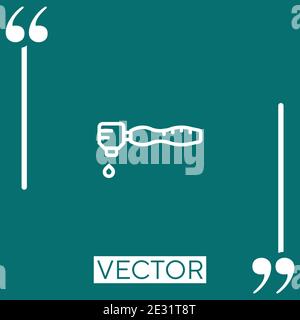 Lineares Symbol für Kaffeemaschinen. Bearbeitbare Konturlinie Stock Vektor