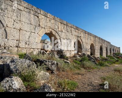 Die Ruinen einer alten lykischen Festung von Tlos, Mugla. Türkei. Stockfoto