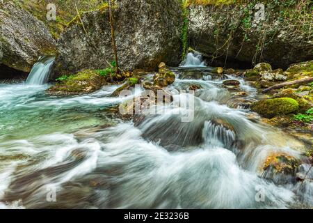 Tal des Flusses Orfento im Nationalpark Maiella Stockfoto