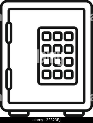 Symbol für „Secured Money Case“, Umriss-Stil Stock Vektor