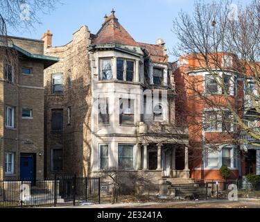 Ehemaliges Phyllis Wheatley Haus auf der Südseite von Chicago Stockfoto