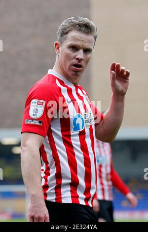 Wimbledon, Großbritannien. Januar 2021. Grant Leadbitter von Sunderland beim Sky Bet League 1 Behind Closed Doors Match zwischen AFC Wimbledon und Sunderland in Plough Lane, Wimbledon, England am 16. Januar 2021. Foto von Carlton Myrie/Prime Media Images. Kredit: Prime Media Images/Alamy Live Nachrichten Stockfoto