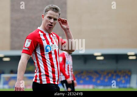 Wimbledon, Großbritannien. Januar 2021. Grant Leadbitter von Sunderland beim Sky Bet League 1 Behind Closed Doors Match zwischen AFC Wimbledon und Sunderland in Plough Lane, Wimbledon, England am 16. Januar 2021. Foto von Carlton Myrie/Prime Media Images. Kredit: Prime Media Images/Alamy Live Nachrichten Stockfoto