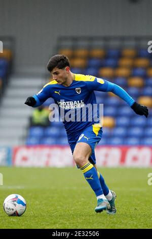 Wimbledon, Großbritannien. Januar 2021. Shane McLoughlin von AFC Wimbledon während des Sky Bet League 1 Behind Closed Doors Matches zwischen AFC Wimbledon und Sunderland in Plough Lane, Wimbledon, England am 16. Januar 2021. Foto von Carlton Myrie/Prime Media Images. Kredit: Prime Media Images/Alamy Live Nachrichten Stockfoto