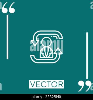 scrum-Vektor-Symbol Lineares Symbol. Bearbeitbare Linie mit Konturen Stock Vektor