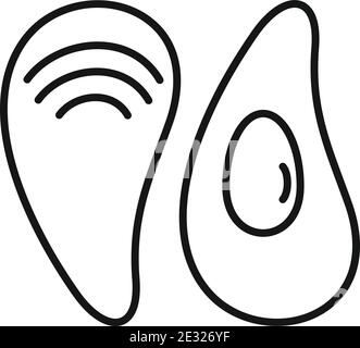 Muscheln Symbol, outline Style Stock Vektor