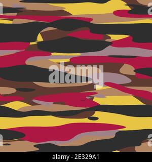 Nahtloses, unifarbenes, flaches Camo-Digitalmuster Stockfoto