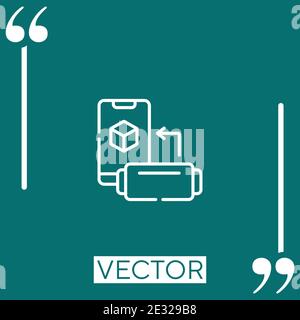vr Brillen Vektor Symbol Lineares Symbol. Bearbeitbare Konturlinie Stock Vektor
