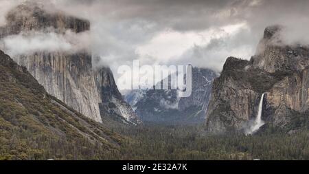 Yosemite Nationalpark und Tal mit dem imposanten El Capitan Stockfoto