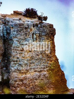 Grand Canyon NP, Arizona, USA - 22. Dezember 2016: Panorama des Grand Canyon vom Südrand aus gesehen, nahe dem El Tovar Hotel am Yaki Point in Stockfoto