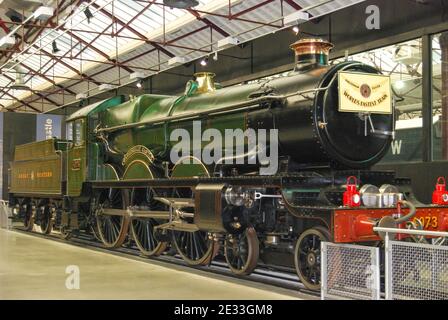 "Caerphilly Castle" Lokomotive, Swindon Dampf"" Eisenbahnmuseum, Swindon, Wiltshire, England, Vereinigtes Königreich Stockfoto