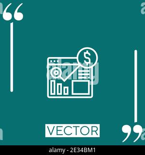 Lineares Symbol für Absprungrate. Bearbeitbare Konturlinie Stock Vektor