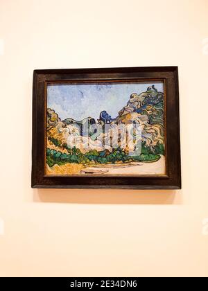 Berge in Saint-Remyon im Guggenheim Museum in Bilbao Stockfoto