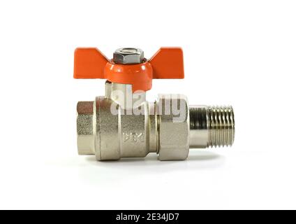 Werkzeuge und Materialien für sanitäre Arbeiten. Stockfoto