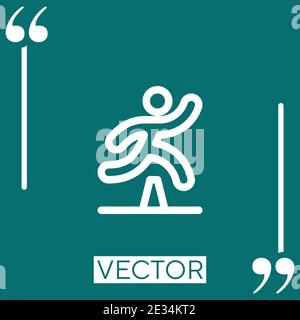 Vektor-Symbol Überwinden Lineares Symbol. Bearbeitbare Konturlinie Stock Vektor