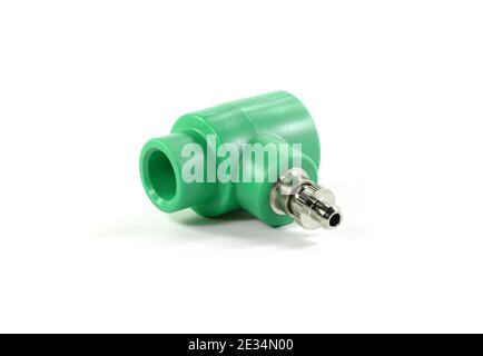 Werkzeuge und Materialien für sanitäre Arbeiten. Stockfoto