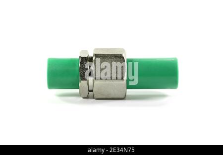 Werkzeuge und Materialien für sanitäre Arbeiten. Stockfoto