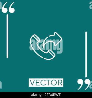 Symbol für ausgehende lineare Verbindungen. Bearbeitbare Konturlinie Stock Vektor