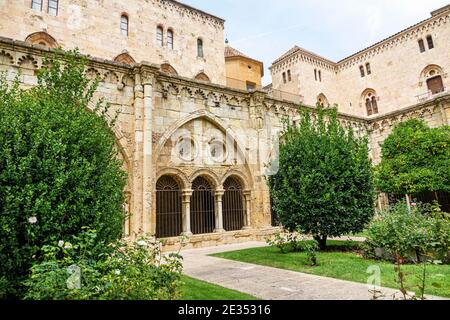 Spanien Tarragona Hispanic Katalonien Catalunya Pla de la Seu Metropolitan Kathedrale Basilika Kathedrale Basilika Katholische Kirche Kreuzgang frühgotische Stall Stockfoto