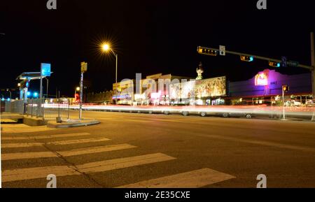 South Congress Ave in Austin Texas bei Nacht Stockfoto